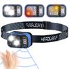 NGOKPYD Rechargeable LED 500 High Sensor 4 Modes Warm Headlamp with Battery Level Beam Angle IPX4 Ideal for and Outdoor Headlight, Lumens, Brightness,