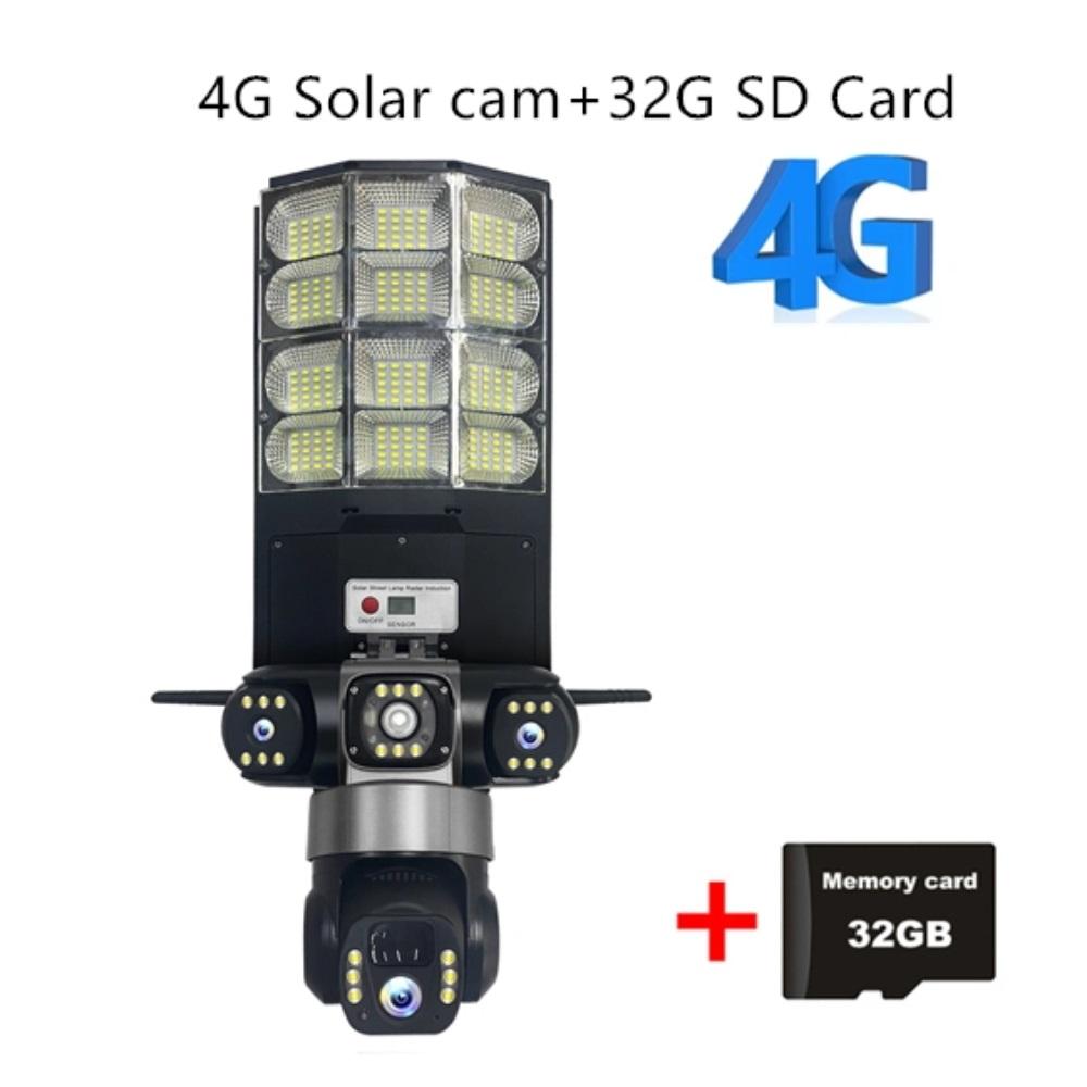 4G Солнечный Монитор Многофункциональный Низкое Энергопотребление Пульт Дистанционного Управления Уличный Фонарь WIFI Интеллектуальная Трехэкранная Камера