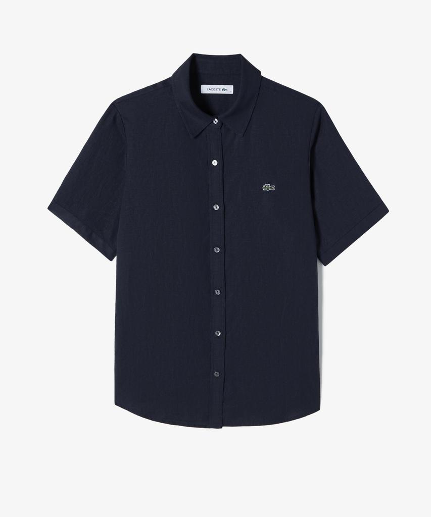LACOSTE Женская новая классическая рубашка с коротким рукавом Cf139E-56G 166