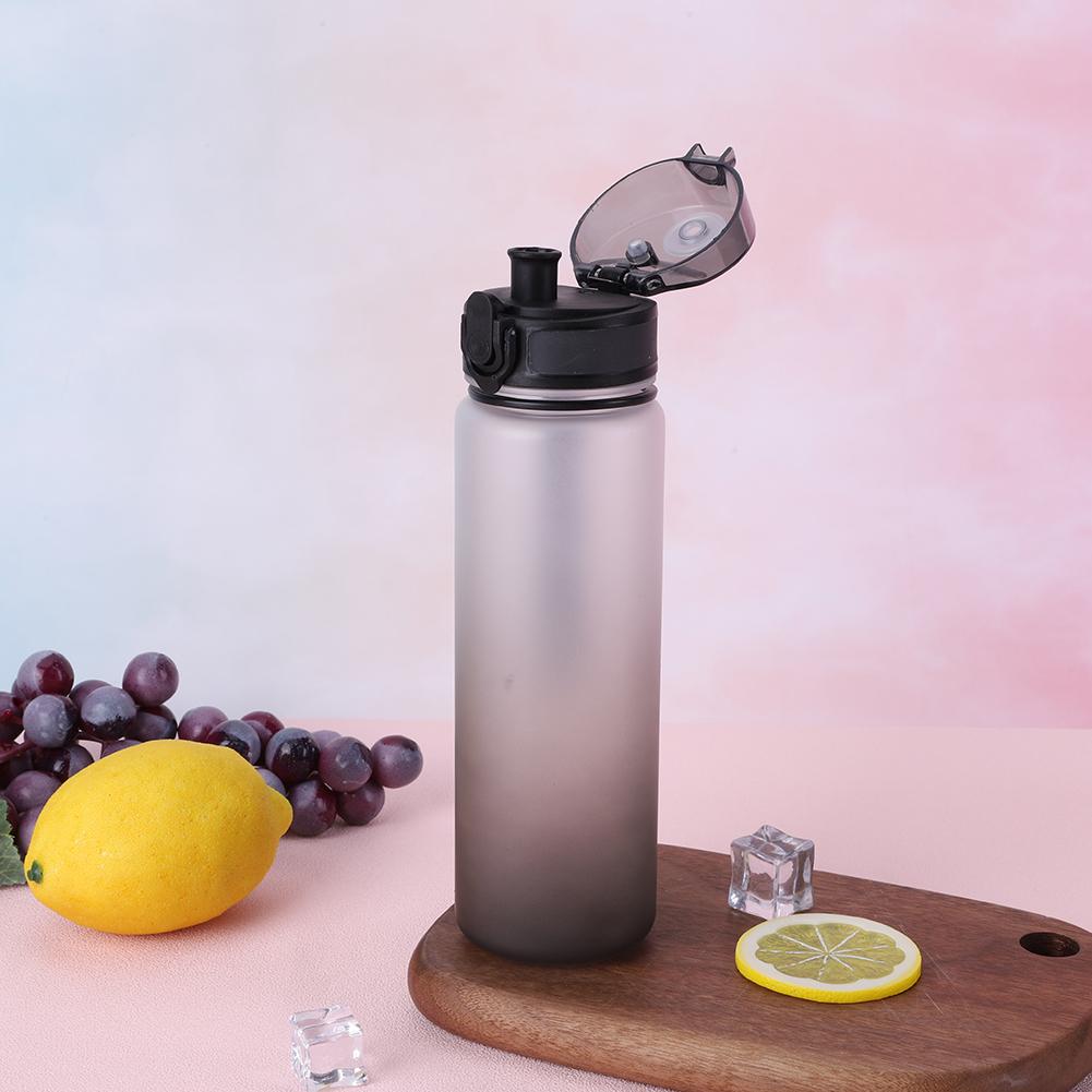 500 мл Спортивная бутылка для воды Матовая Прогрессивный цвет Чашка для питья с ручкой Градиент для спортзала, занятий спортом на открытом воздухе, кемпинга