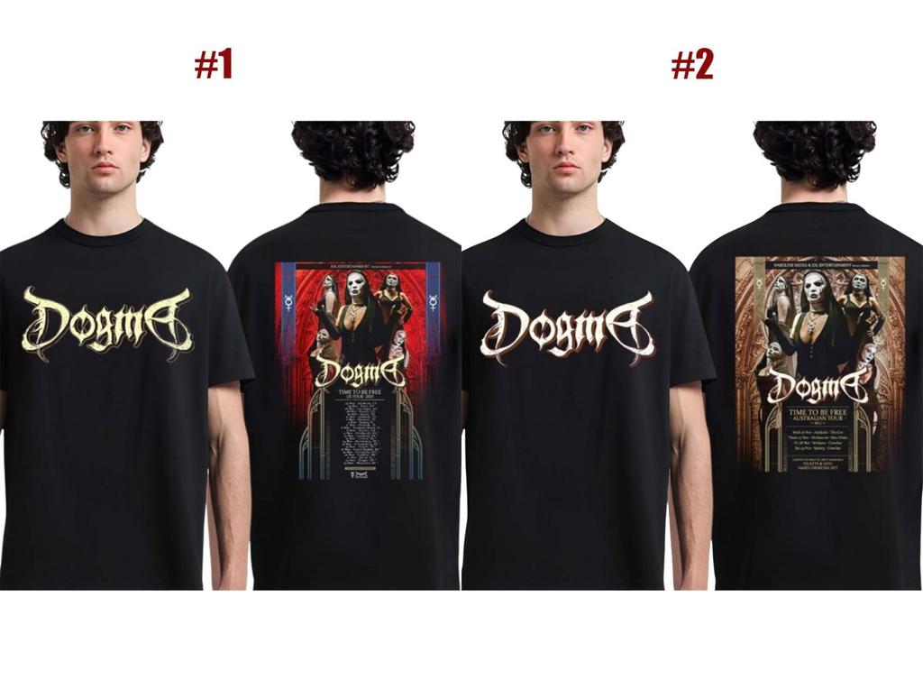 Dogma Time To Be Free 2026 Tour Dates Australia US Two Sided T-Shirt