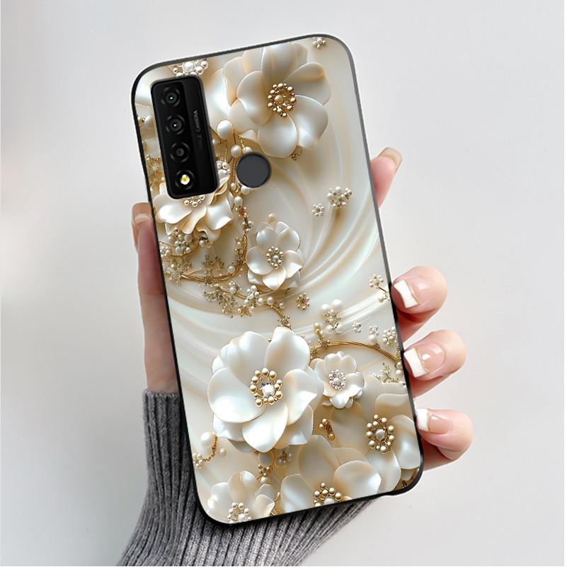 Case For TCL 20 XE 20XE 5087Z Phone Case Luxury Fashion Butterfly Flowers Black Soft TPU Silicone Protective Cover Shell Casing