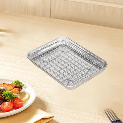 Противень с решеткой для выпечки, поддон для слива из нержавеющей стали для ресторанов