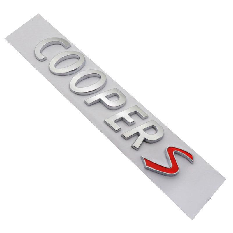 Черный 3D гальванизированный значок CooperS для задней части BMW MINI