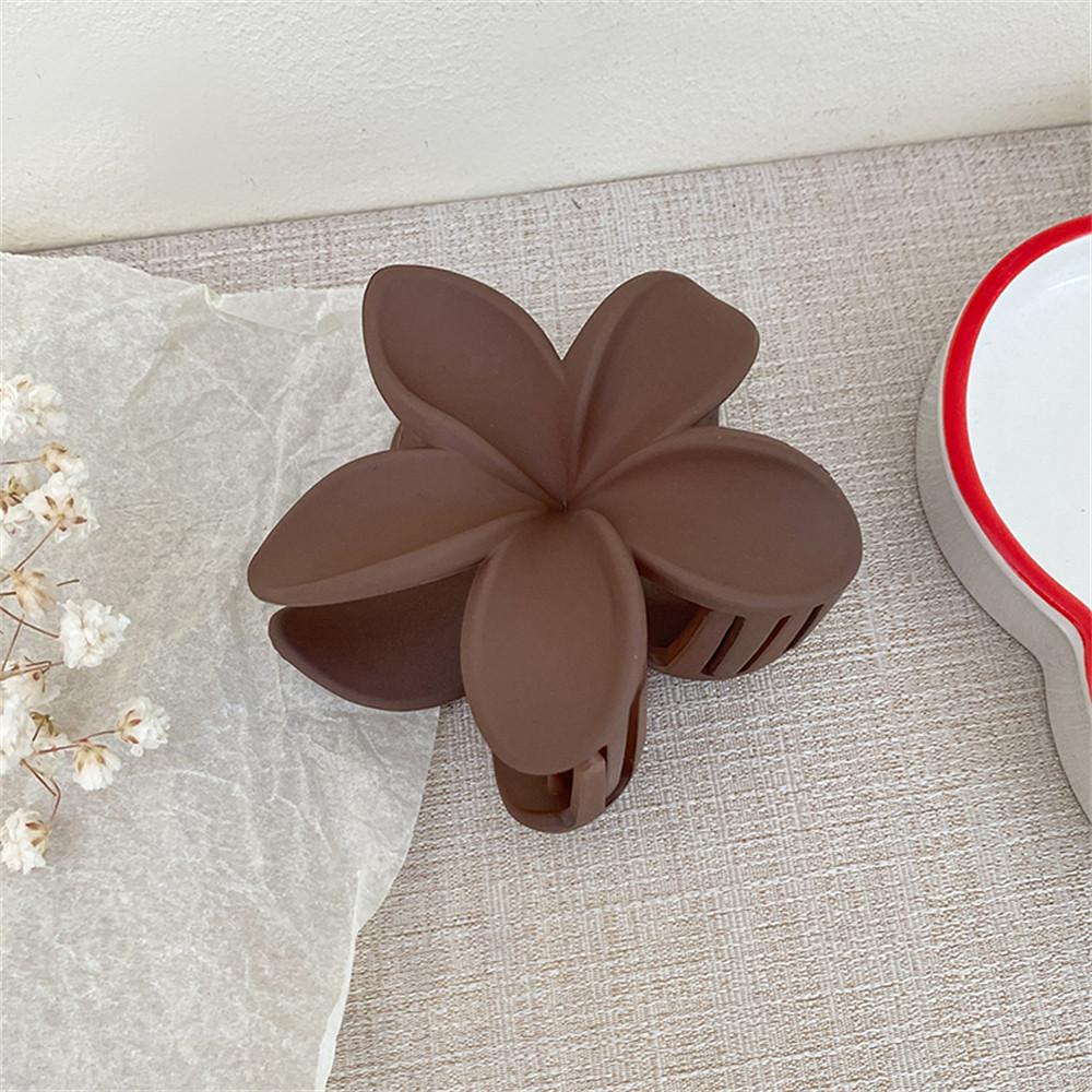 Chicken Egg Flower Solid Color Frosted Hair Clip Female Korean Petal Grab Clip Sweet Temperament Hair Accessories