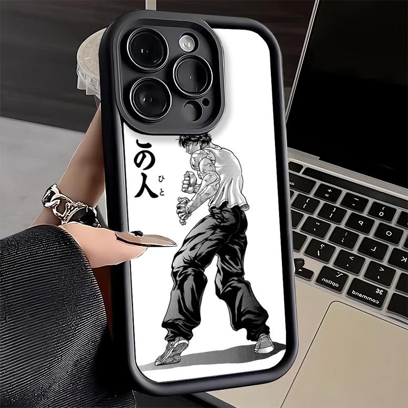 Чехол для телефона iPhone 17 Air 16E 15 16 Pro Max Аниме-чехол Baki the Grappler 14 Plus 13 12 Mini Мягкий силиконовый чехол Fundas