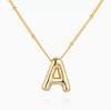 LT-12056 Stainless Steel 18K Gold Balloon Letter Necklace Silver Bubbles 26 English Alphabet Pendants Jewelry