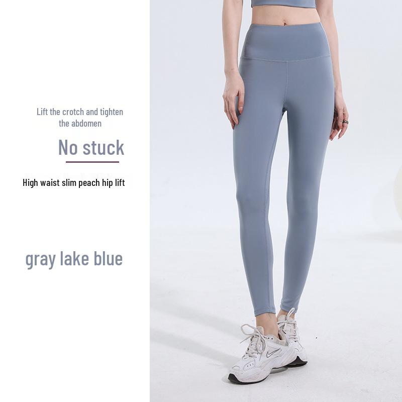 Цветной блок Комплект для йоги с высокой талией и контролем живота: Противоударный, Утягивающий талию и Подтягивающий бедра комплект с ощущением обнаженности