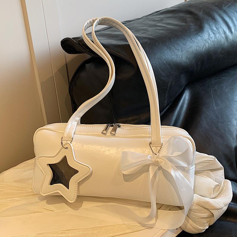 Сумка-подмышка Tooxika Bowknot для женщин, новый стиль, модная универсальная сумка-багет из искусственной кожи большой вместимости