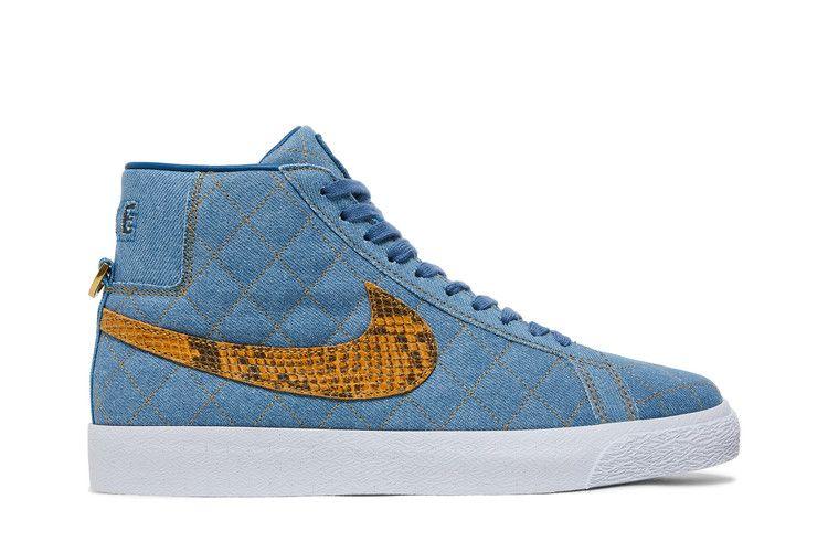 Men's Sneakers Nike SB Blazer Mid QS Supreme Denim Industrial Blue/Black