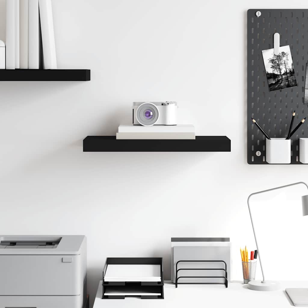 Floating Shelf Black 50 x 23 x 3.8 cm MDF