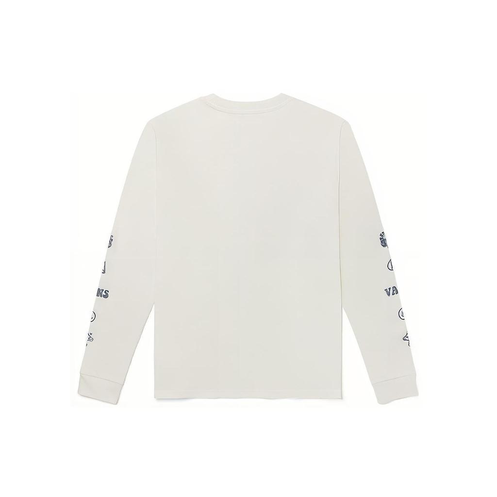 Vans Пуловер с круглым вырезом и принтом клубники, футболка с длинными рукавами, женские топы, кремовый VN0A5F6AFS8