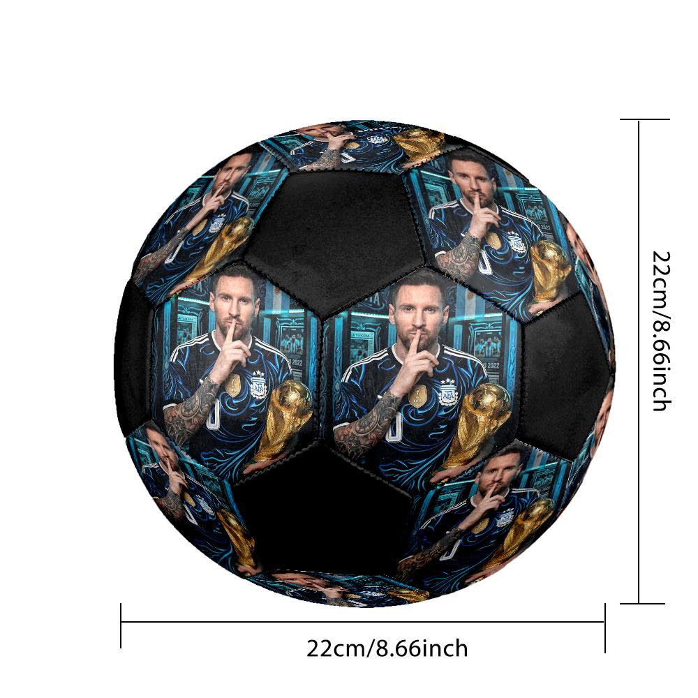Футбольный мяч King Leo размера 5, разноцветный, подходит для всех возрастов, сшит машинной строчкой, материал ПВХ, соревновательного уровня, прочный и с высоким отскоком