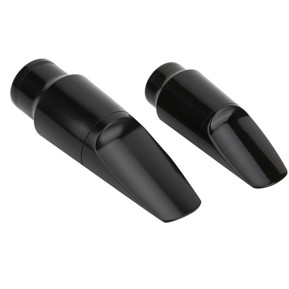 2Pcs Saxophone Mouthpiece AltoSoprano Black Industrial Plastics Instrument Accessories(Black )