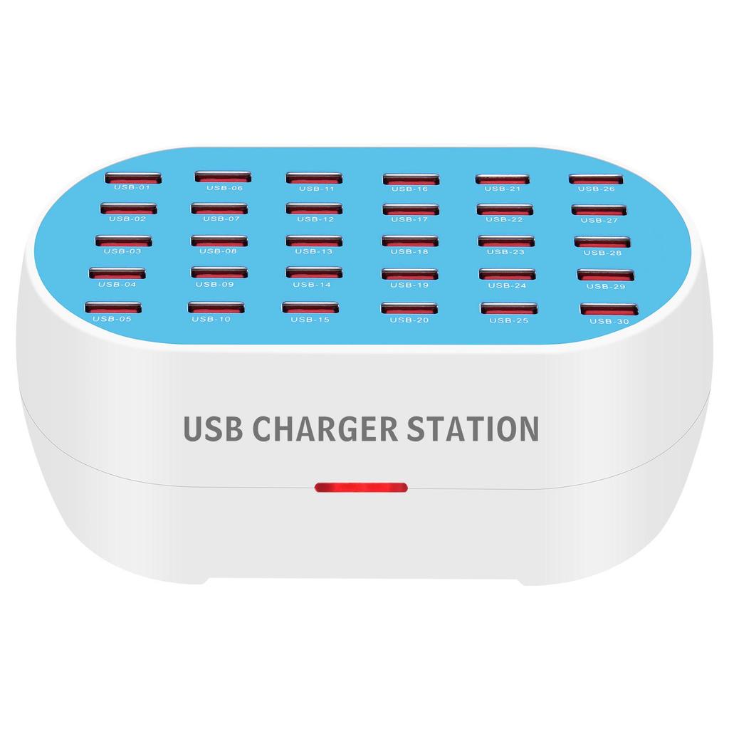 High-Power 160W Multi-Port USB Smart Charger: 30, 24, 18, 12-Port Options