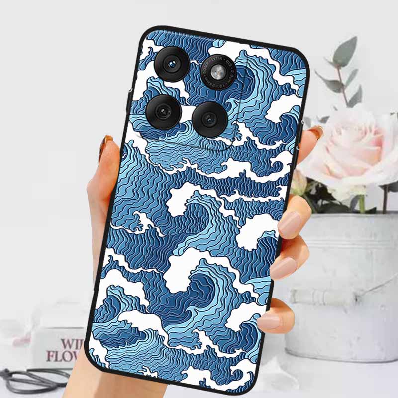 3D Тисненые Чехлы Для Edge 60 Fusion / Edge 60 Pro Рельефные Тисненые Ретро Силиконовая Задняя Крышка Для Edge 60 Stylus Черный Funda 60 Pro