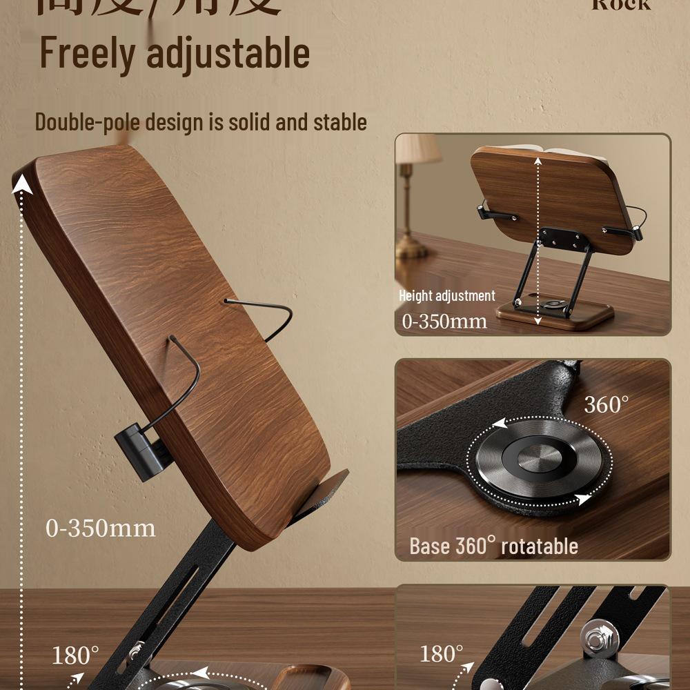 Adjustable Solid Wood Children’s Book Stand: Rotating & Lifting Feature for Maximum Comfort