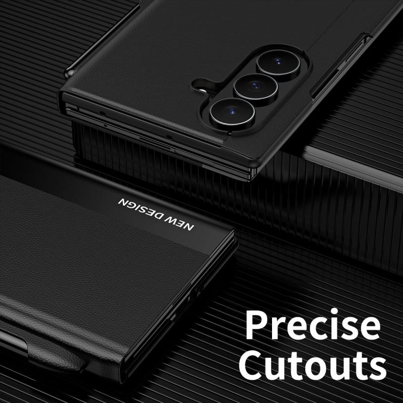 Leather With Stylus Stand Case for Samsung Galaxy Z TriFold / Z Fold 8 Ultra / 7 6 5 4 3 Folding Frosted Shockproof Back Cover