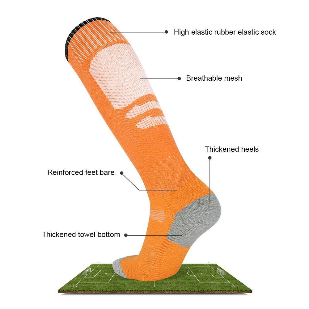 Мужские и женские длинные детские противоскользящие футбольные носки выше колена, футбольные носки, спортивные носки