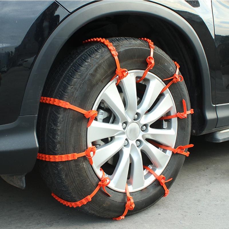 10pcs Car Wheels Tire Snow Chains Anti Slip Nylon Winter Car Snow Chains Outdoor Snow Tire Emergency Anti-Skid Tyre Chains