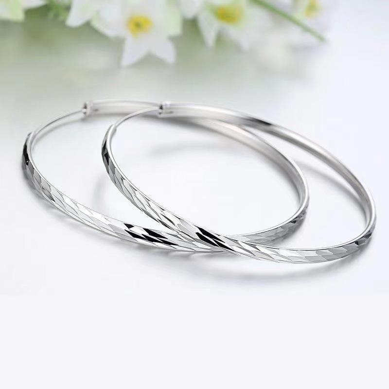 Original 925 Sterling Silver Hoop Earrings 3-6CM For Women Exquisite Student Girlfriend Jewelry Accessories Wedding Fashion GiftGood product
