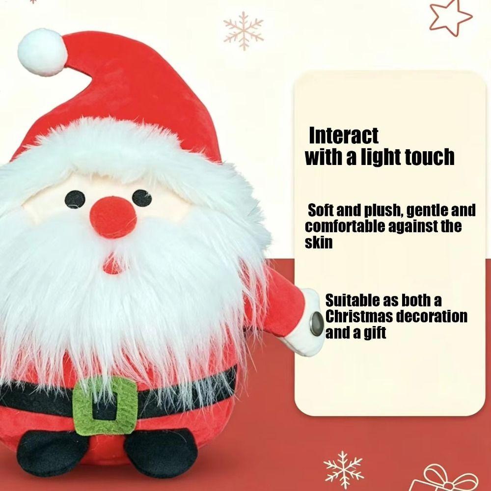 Soft Plush Material Interactive Stuffed Doll Body Induction Christmas Sensory Play Toy Children