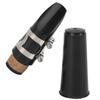 Clarinet Mouthpiece Kit ABS Ligature Cushions Reed Cap Musical Instrument Accessories(Black )