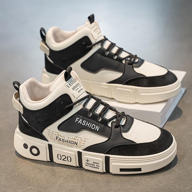 Putian High-top Shoes Men's 2024 New Spring and Autumn Sports Aj Medium-top Board Shoes Students Winter Trend Casual White Shoes