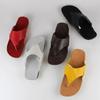 Fashion Cowhide Flat Women's Sandals Flip-flops Leather Summer Women's Shoes Beach Outing