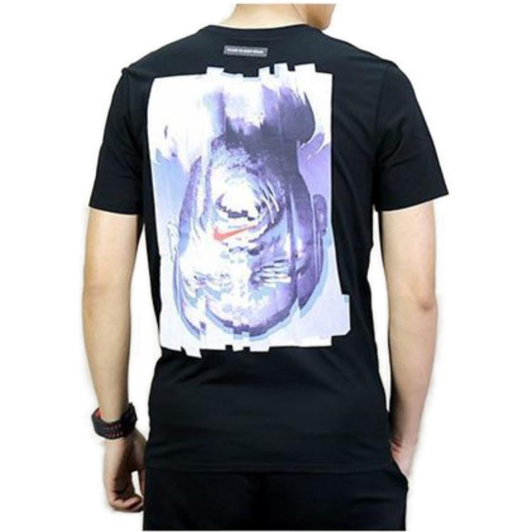 Nike T Shirts Men's Black Crew Neck Moderate Straight Fit AJ1948-010