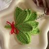 Yousheng Woven Keychain Handmade Pomelo Leaf Design Lucky Charm Keychain Hand-Crocheting Decorative Pendant Car Backpack Accessories