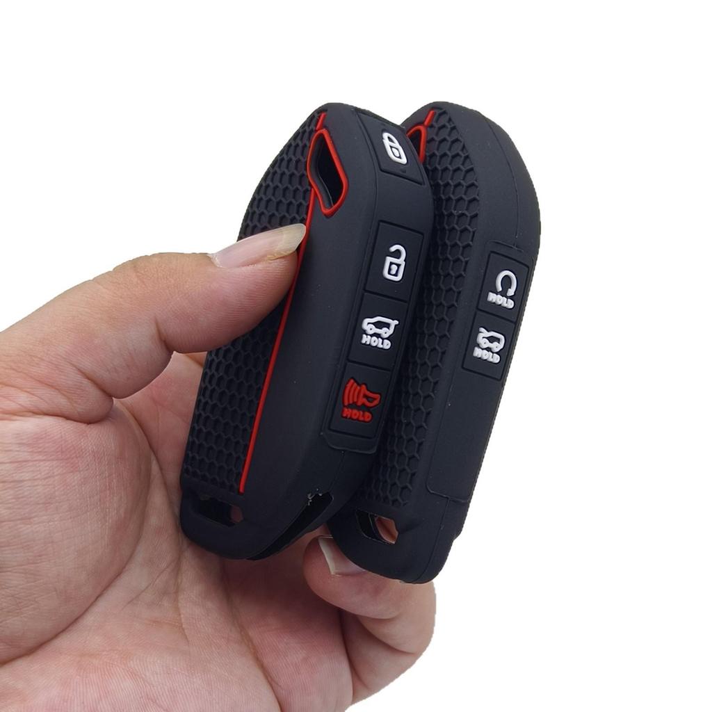 Silicone Protective Key Case for 2023-2026 Kia K5 Telluride 6-Button Remote with Honeycomb Design