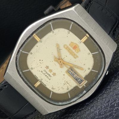 ВИНТАЖНЫЕ ЧАСЫ ORIENT CRYSTAL AUTOMATIC 46941 ЯПОНИЯ МУЖСКИЕ ОРИГИНАЛЬНЫЙ ЦИФЕРБЛАТ a702541-1