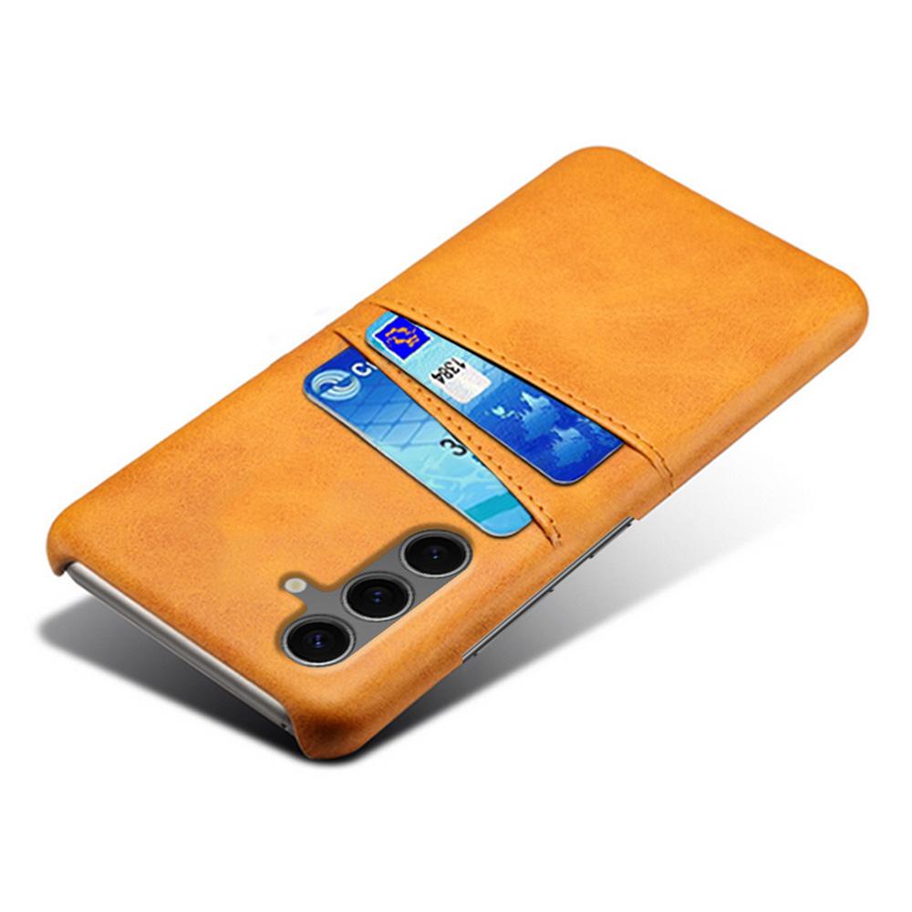 For Samsung Galaxy S24 FE Case Dual Card Slots PU Leather+Hard PC Phone Cover