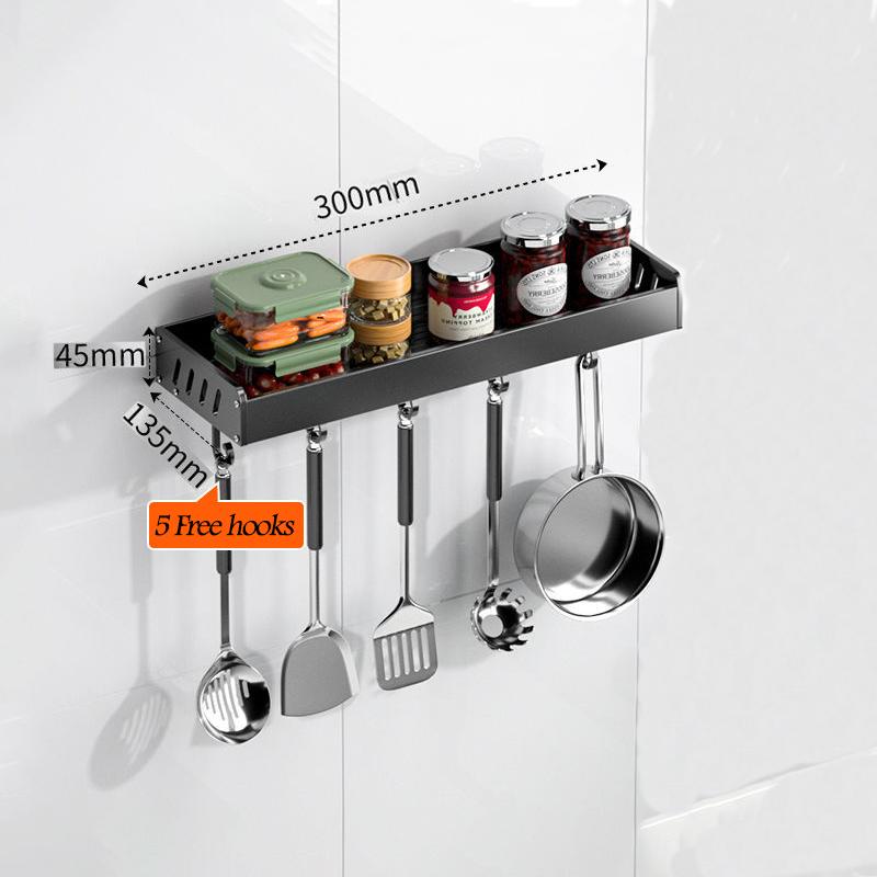 Кухонная полка без удара, новая настенная многофункциональная трубка для хранения приправ, палочек для еды, настенные кухонные аксессуары