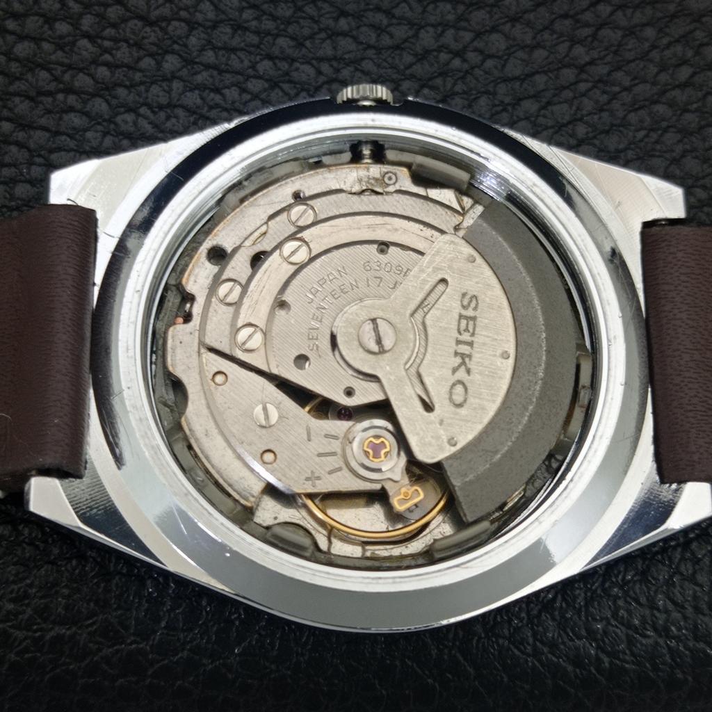 AUTOMATIC VINTAGE REFURBISHED SEIKO 5 6309A JAPAN MENS ORANGE WATCH a442578-1