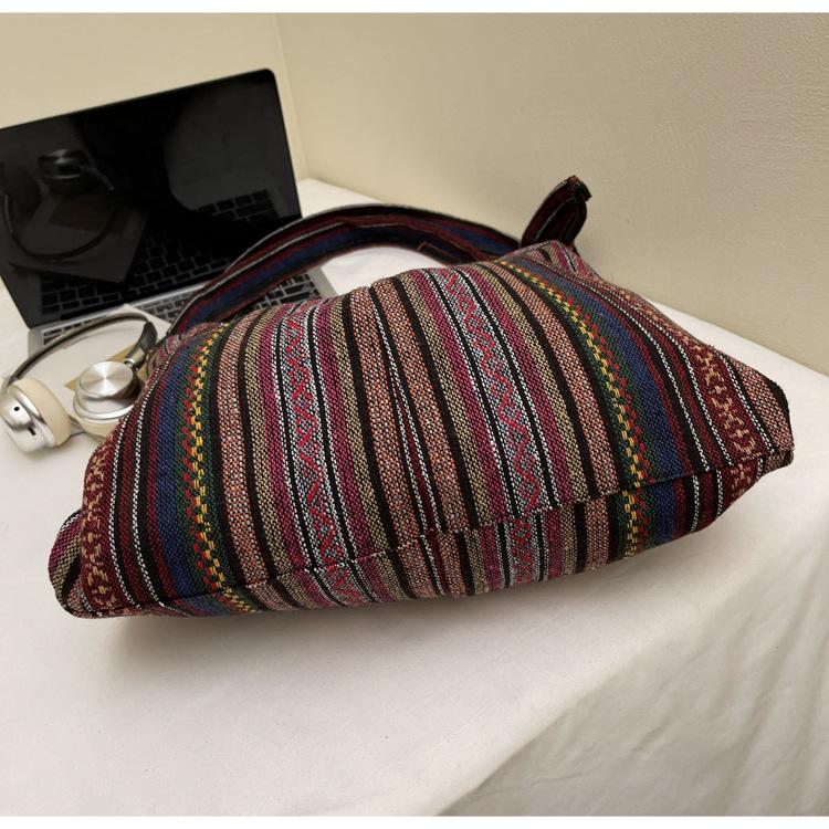 Ретро Этническая Холщовая Сумка Через Плечо Кроссбоди - Рюкзак Большой Вместимости (2025)