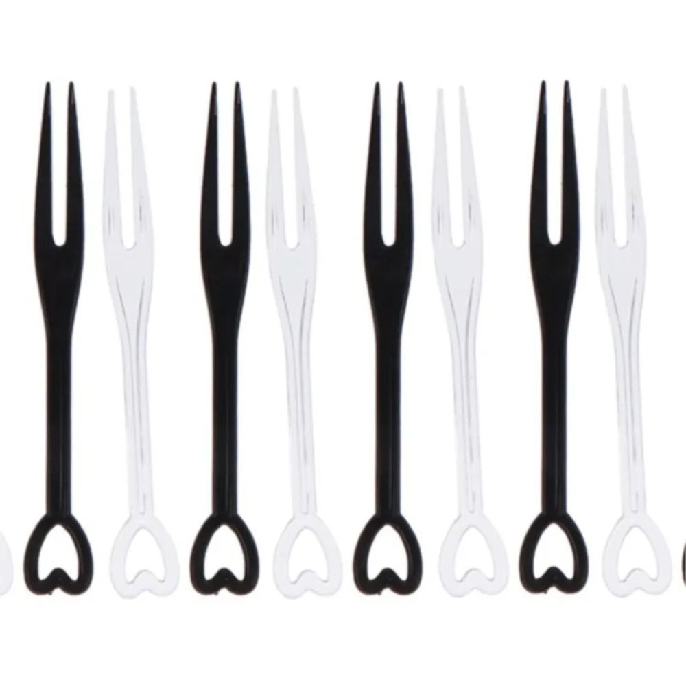100Pcs Cake Dessert Food Fruit Pick Disposable Plastic Toothpick Practical Fruit Fork
