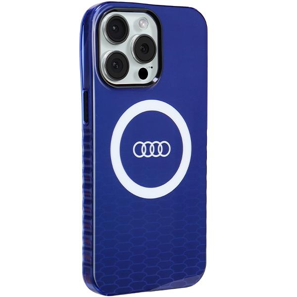 Audi Iml Big Logo Magsafe Case Iphone 15 Pro Max 6.7 Niebieski/Navy Blue Hardcase Au-Imlmip15Pm-Q5/D2-Be