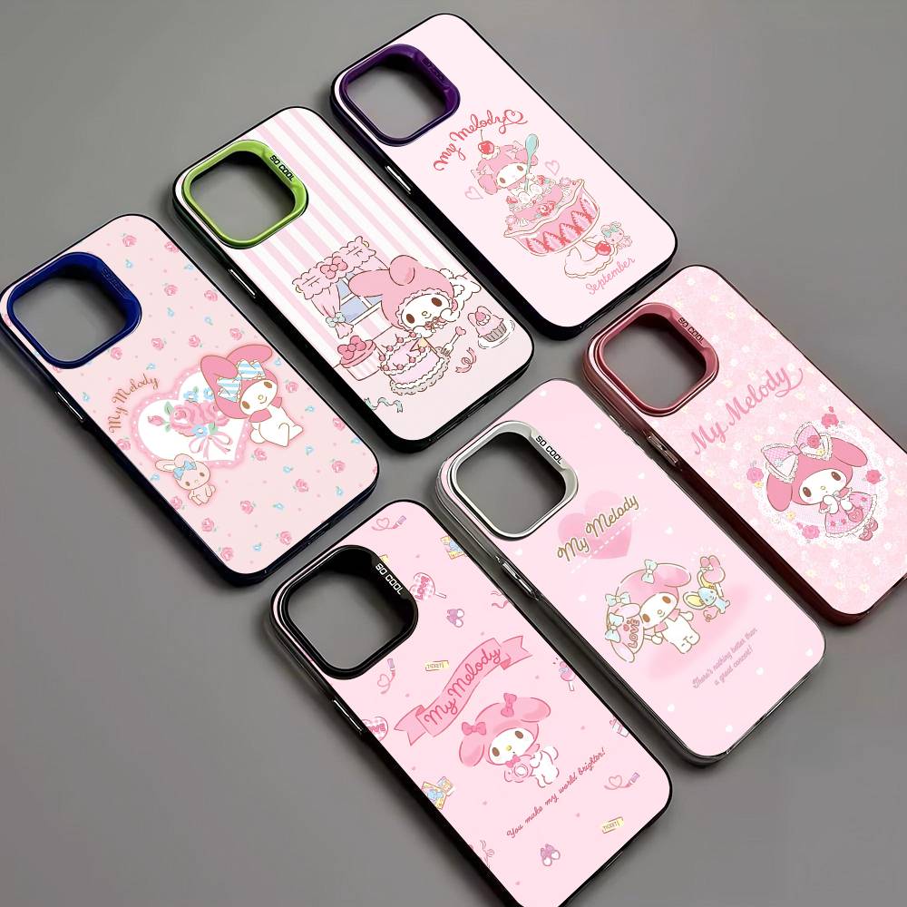 Милый Чехол Для Телефона M-My M-Melodys Для IPhone 17 16 15 14 13 Pro 12 11 Pro Max PLUS Цветная Задняя Крышка
