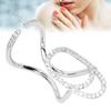 Nail Ring Safe Healthy Adjustable Fashionable Fingernail Jewelry Decorations for Parties Weddings3048 White Gold