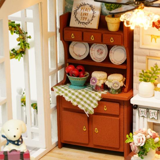 Декоративный, простой в сборке, полезный с легким кукольным домиком ручной работы, комплект мебели, детская игрушка, мини