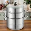 Пароварка из нержавеющей стали с корзиной для пароварки, кастрюля для супа, пароварка с ручкой, кастрюля для бульона, посуда для кухонных принадлежностей