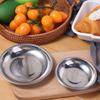 Round Small Sauce Dish Silver Appetizer Condiment Tray Durable Dessert Dish  Salt