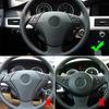 Car Styling Real Carbon Fiber Auto Indoor Steering Wheel Panel Switch Button Frame Cover Trim For BMW 5 Series E60 E61 2004-2010