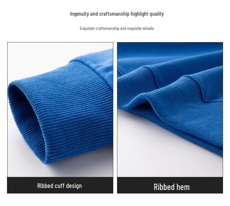 Мужская хлопковая толстовка с круглым вырезом: Весна/Осень, Свободный крой, Большой размер, Однотонный, Парная спортивная одежда, Куртка-футболка с длинным рукавом и логотипом.