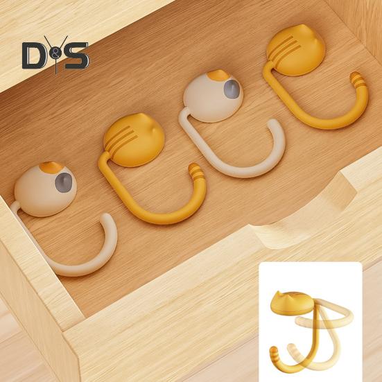 1/2шт крючки для стола вешалки для сумок забавный дизайн кота прочные несущие нагрузку простые в установке держатели для сумок крючки для сумок на столе