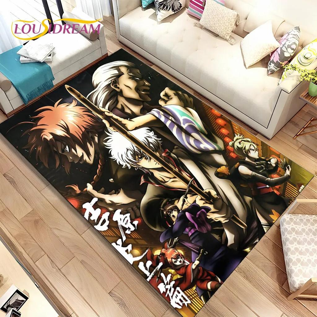 3D Gintoki Kagura Gintama аниме коврик, ковер для гостиной, спальни, дивана, коврик для украшения, детские игры, нескользящий напольный коврик