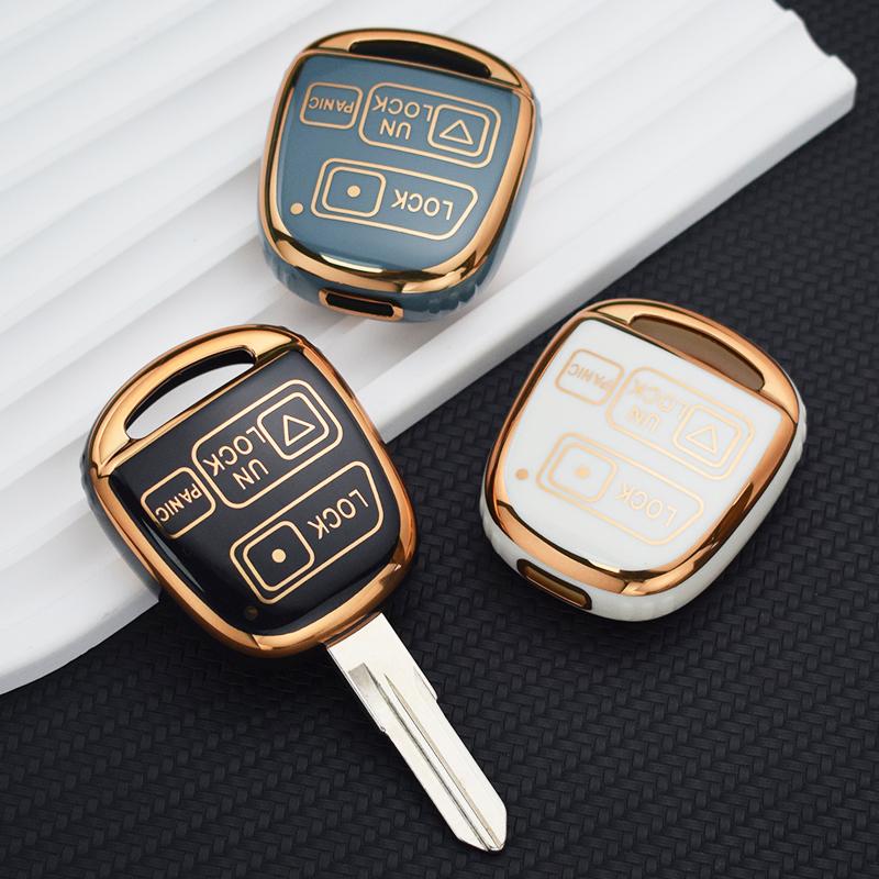 Чехол для ключей от машины с 2 3 кнопками, брелок для Lexus RX 330 Is200 для Toyota Avensis Yaris Camry 30 RAV4 Land Cruiser 120 Prado Corolla Land Cruiser