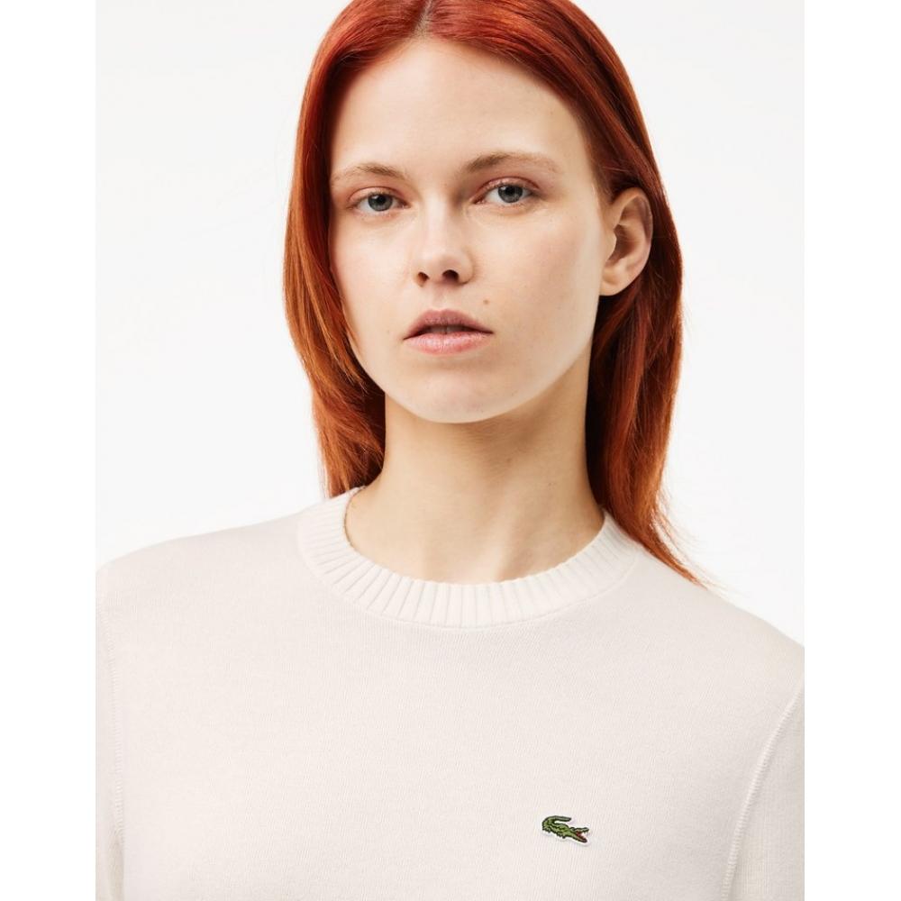 Lacoste Женский свитер с круглым вырезом из хлопковой смеси Af3323 54n 70v